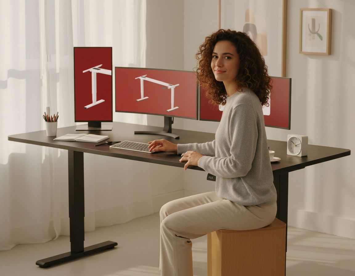 Black height adjustable standing desk with dual motor system and control handset, 60-inch work surface — view 1
