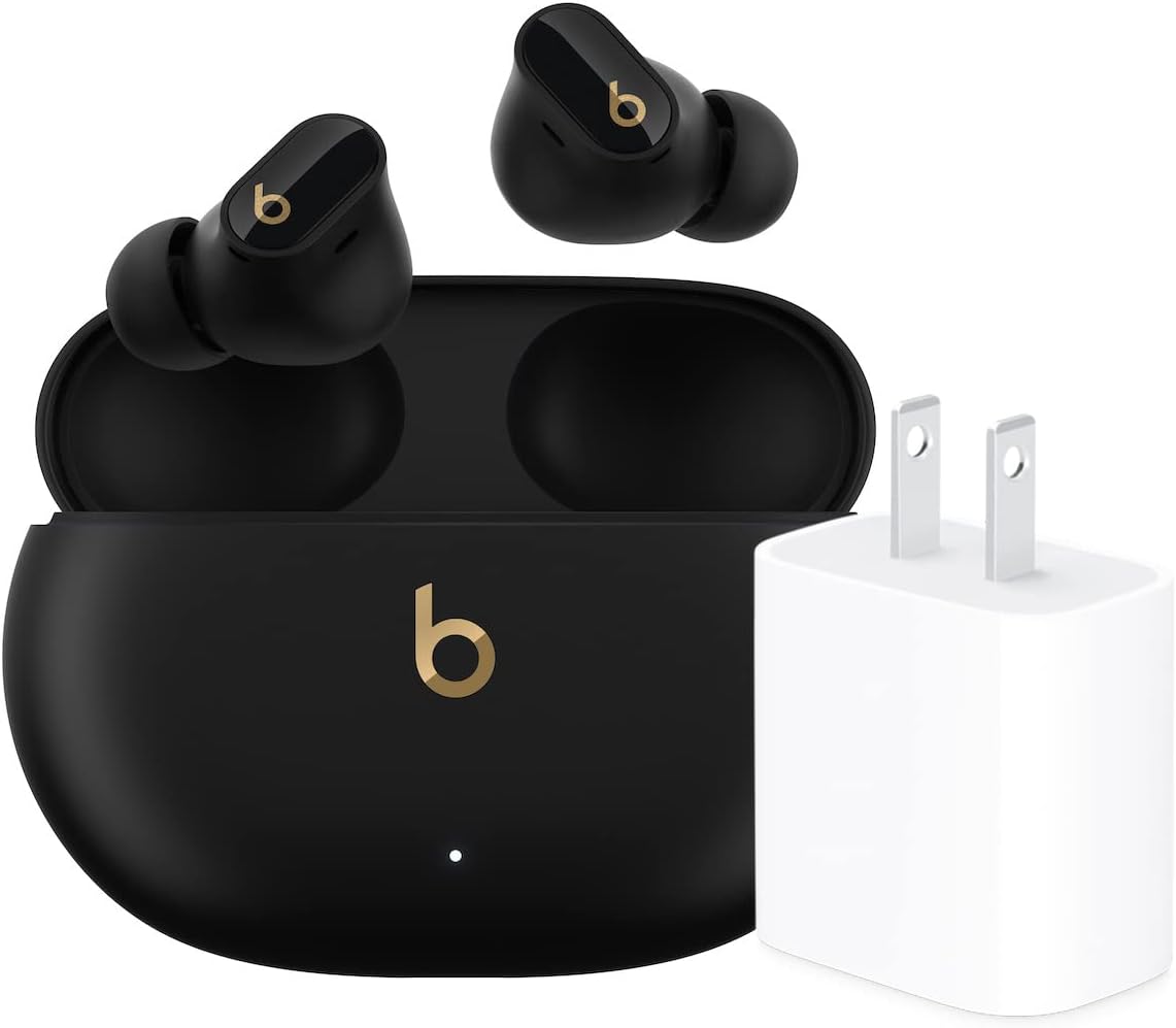 Beats Studio Buds + true wireless earbuds with noise cancellation in black and gold finish — view 5a