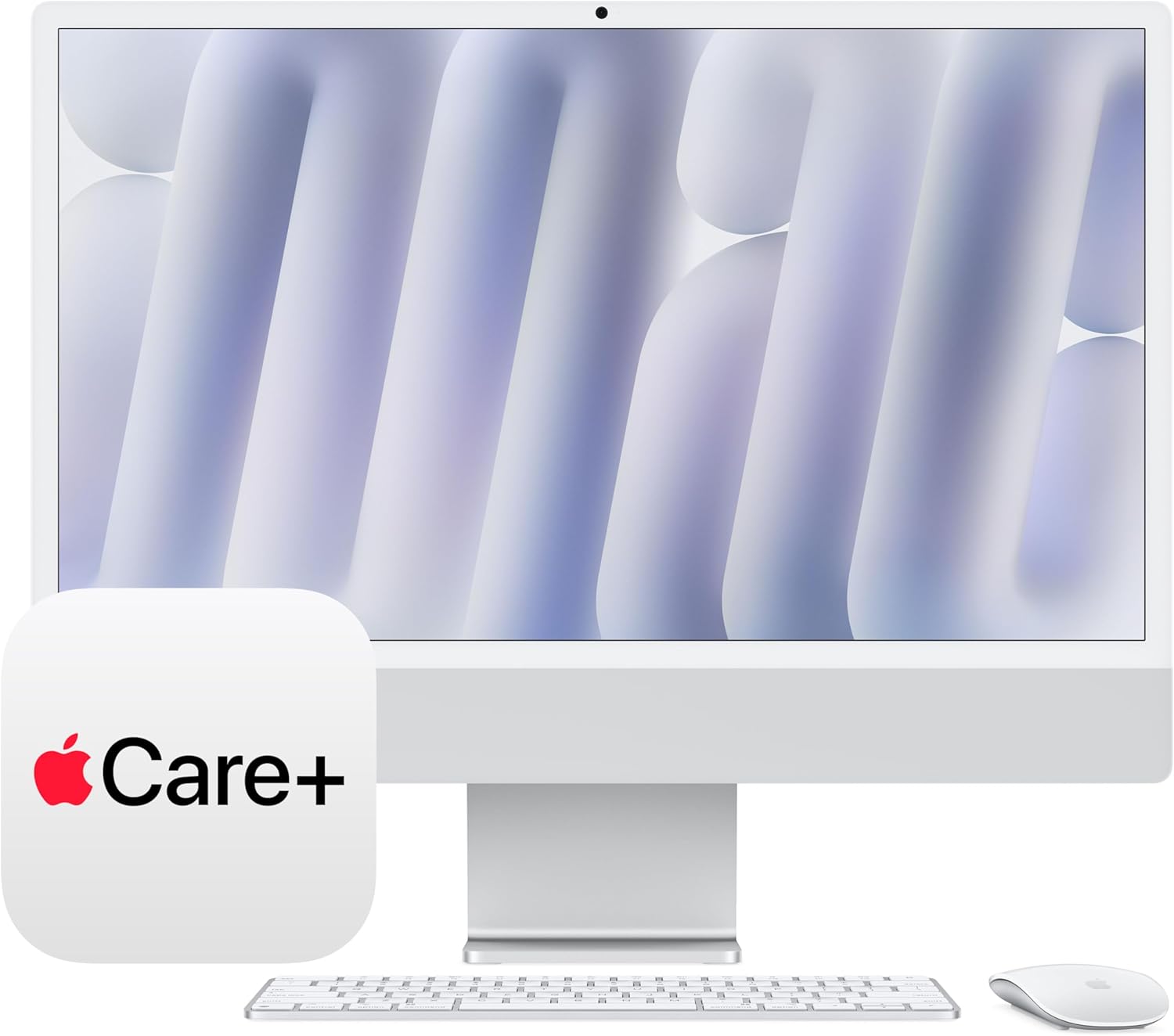 Apple iMac all-in-one desktop with M4 chip in blue finish, front view — view 5b