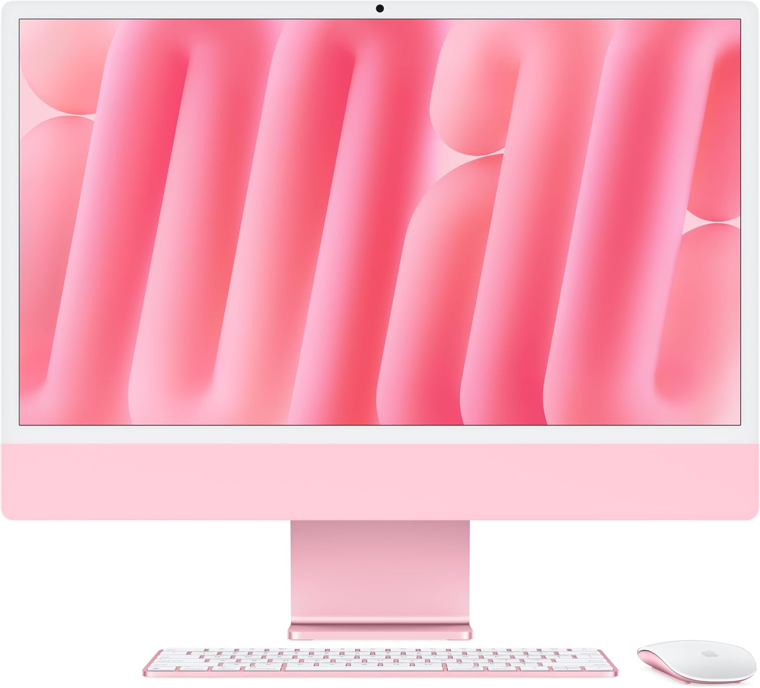 Apple iMac all-in-one desktop with M4 chip in blue finish, front view — view 7