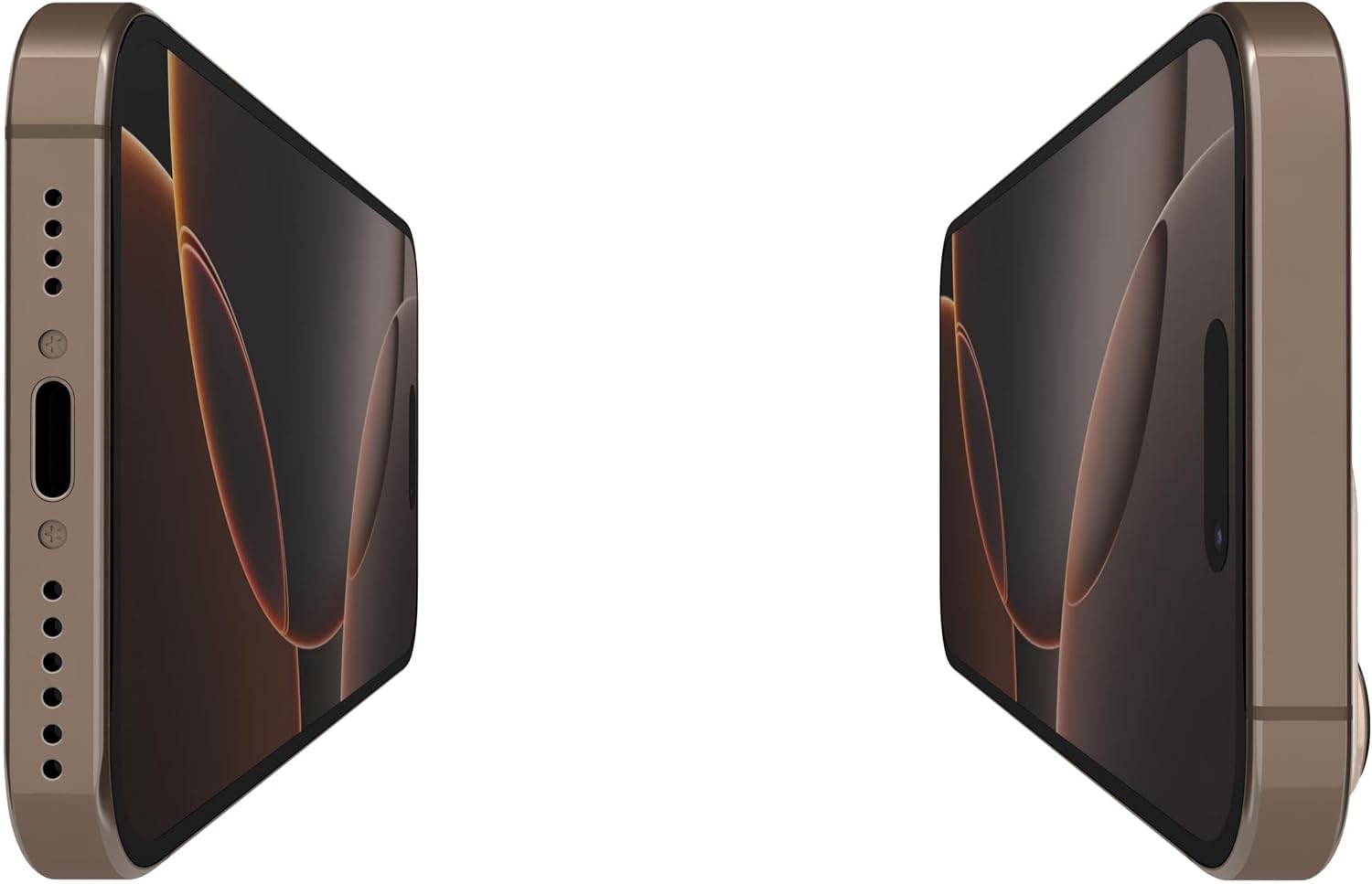 Apple iPhone 16 Pro in Desert Titanium with premium build, front and back view showing camera system and display — view 4