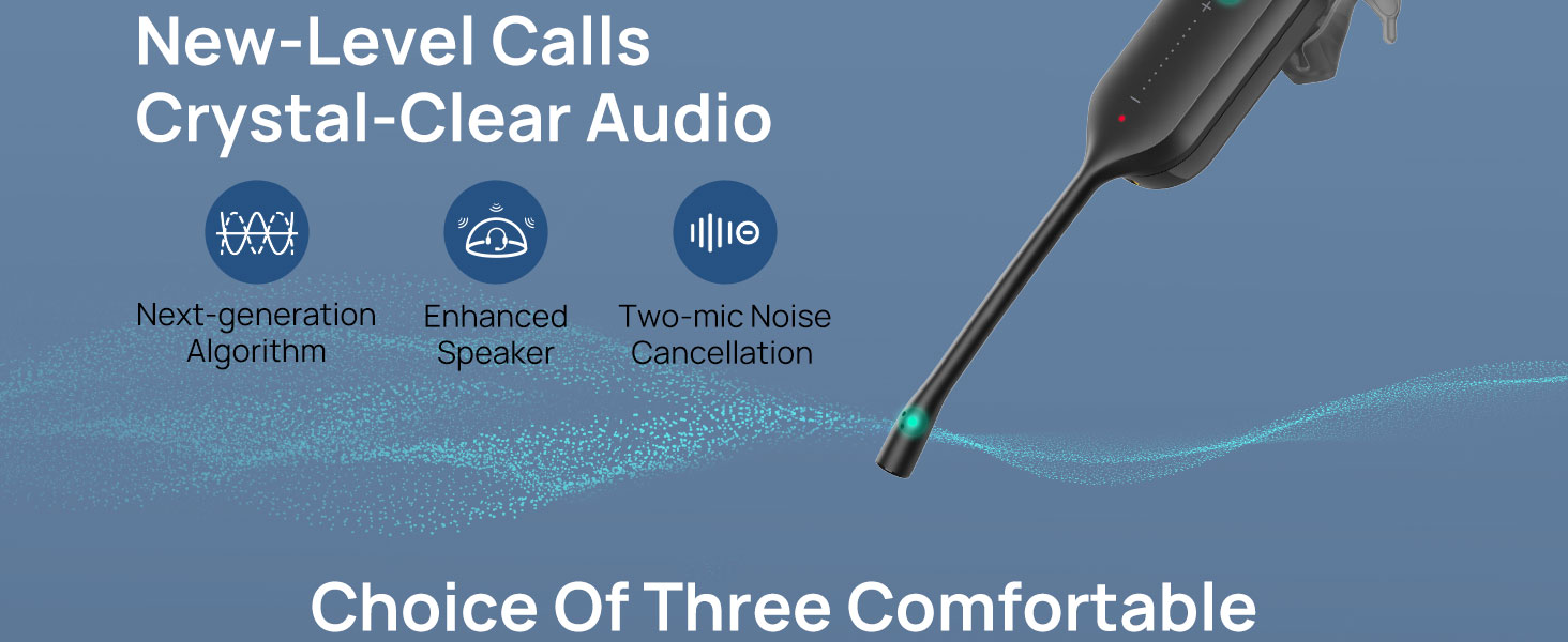 Over-ear DECT wireless headset with noise-cancelling microphone, shown in utilitarian black finish — view 5a