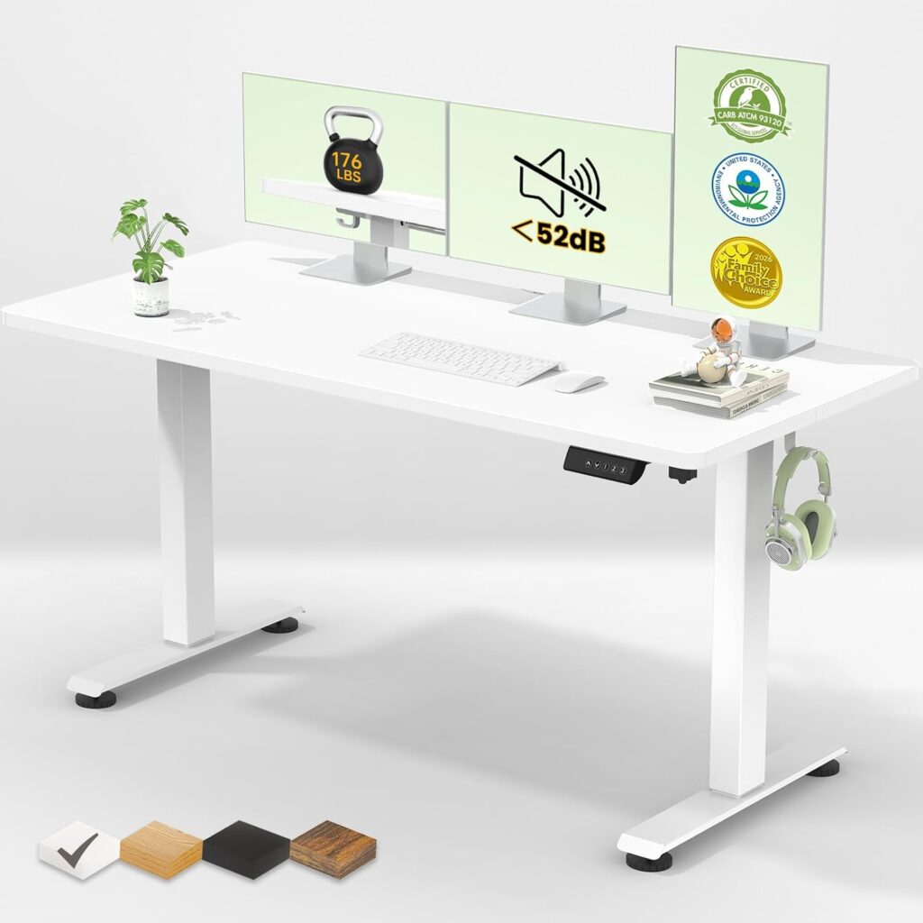 Electric Standing Desk 55in for Work & Gaming 2026