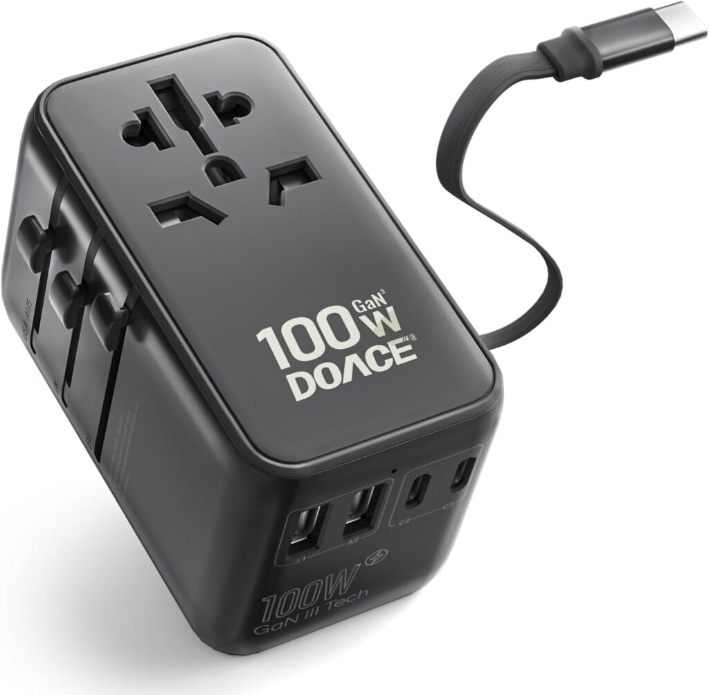100W GaN Travel Adapter for EU UK US 2026