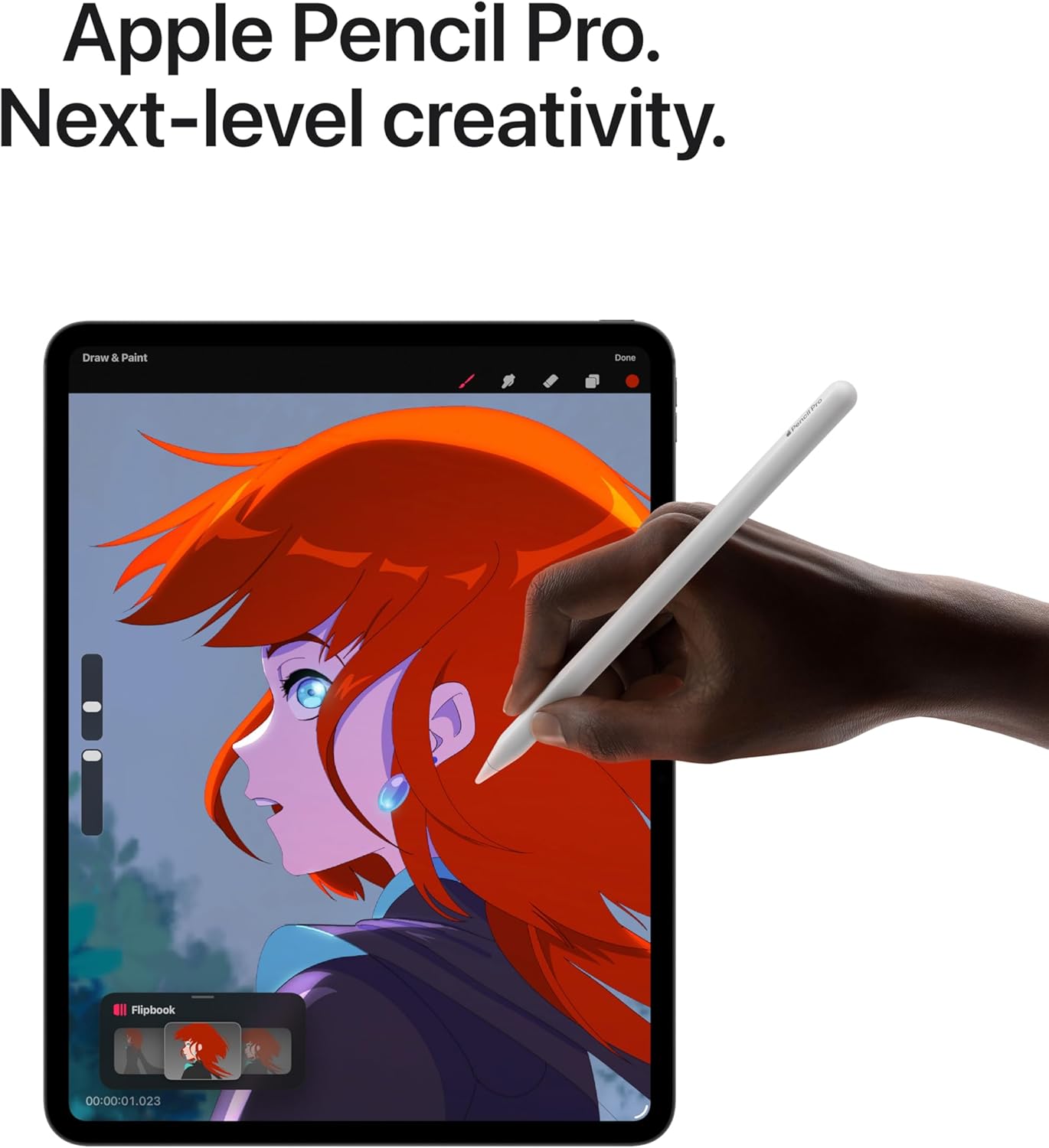 Apple iPad Pro 11-inch M5 tablet with Ultra Retina XDR display in space black, front and back view showing 12MP cameras and LiDAR scanner — view 2