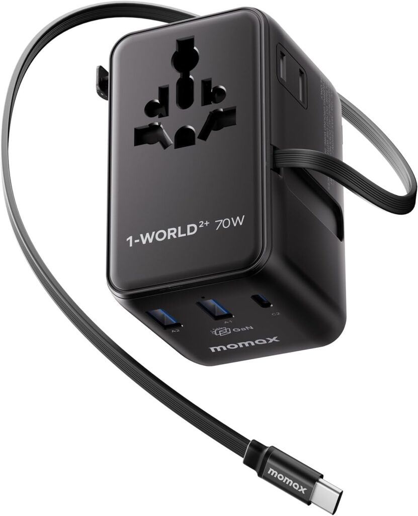 70W Universal Travel Adapter for 200+ Countries 2026