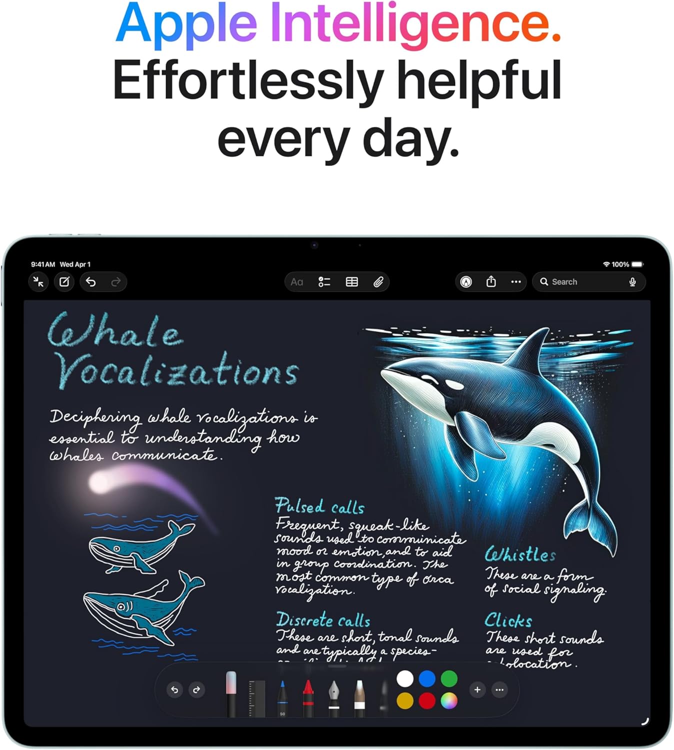Apple iPad Air 11-inch M4 tablet with Liquid Retina display in space gray, front and back view showing camera and Touch ID — view 2