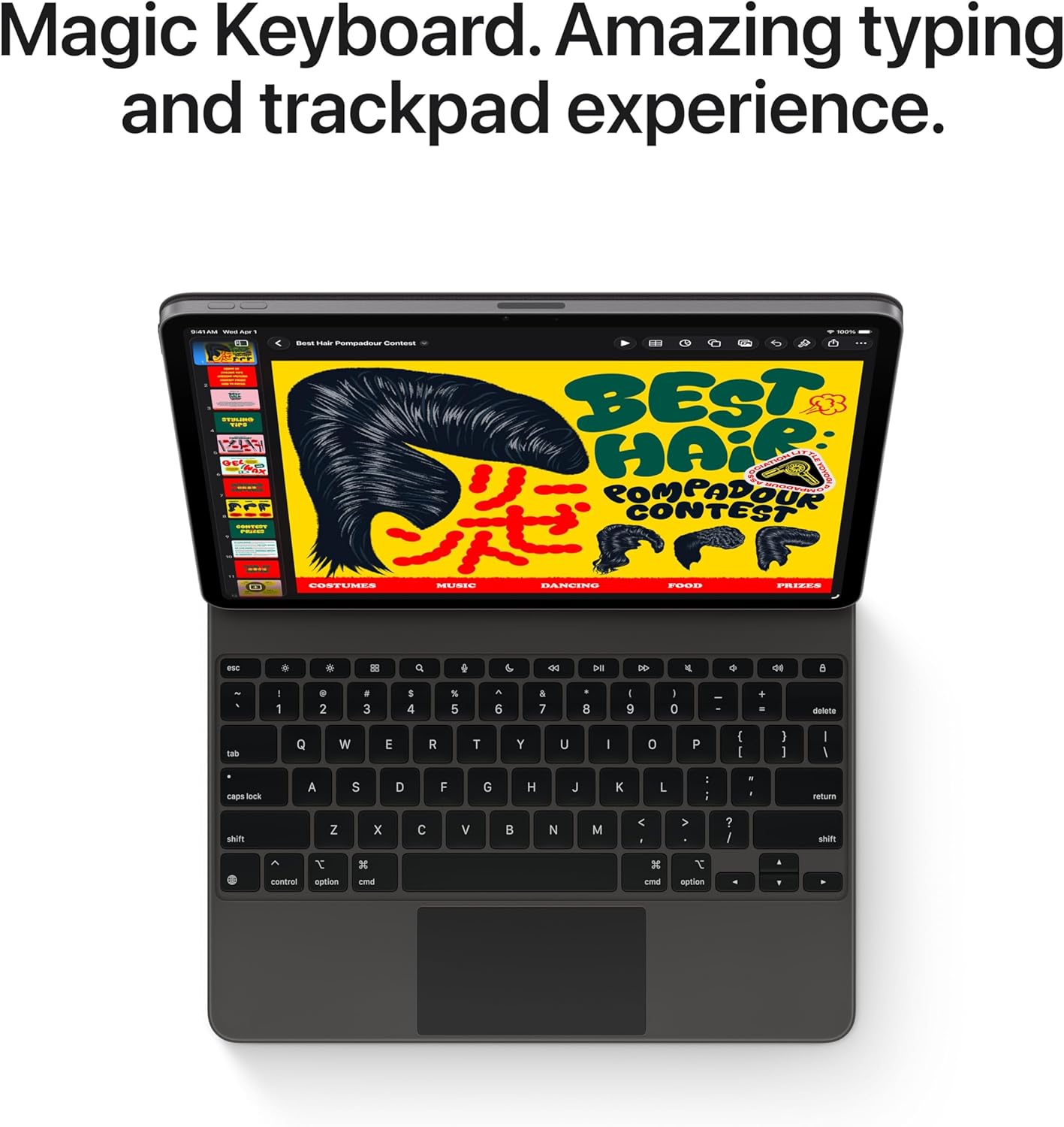 Apple iPad Air 11-inch M4 tablet with Liquid Retina display in space gray, front and back view showing camera and Touch ID — view 3