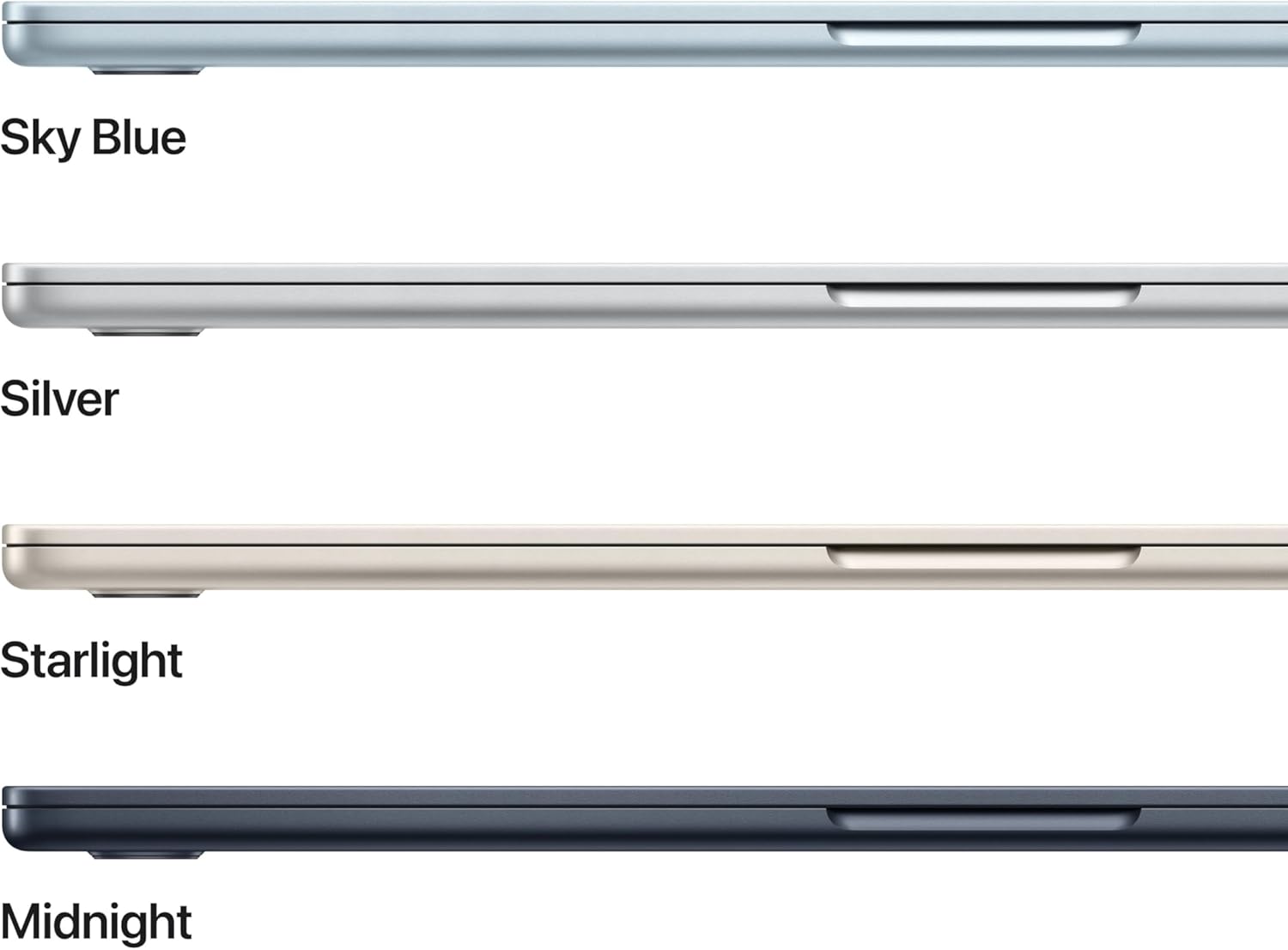 Apple MacBook Air 15-inch with M5 chip in Starlight finish, showing display and keyboard — view 3