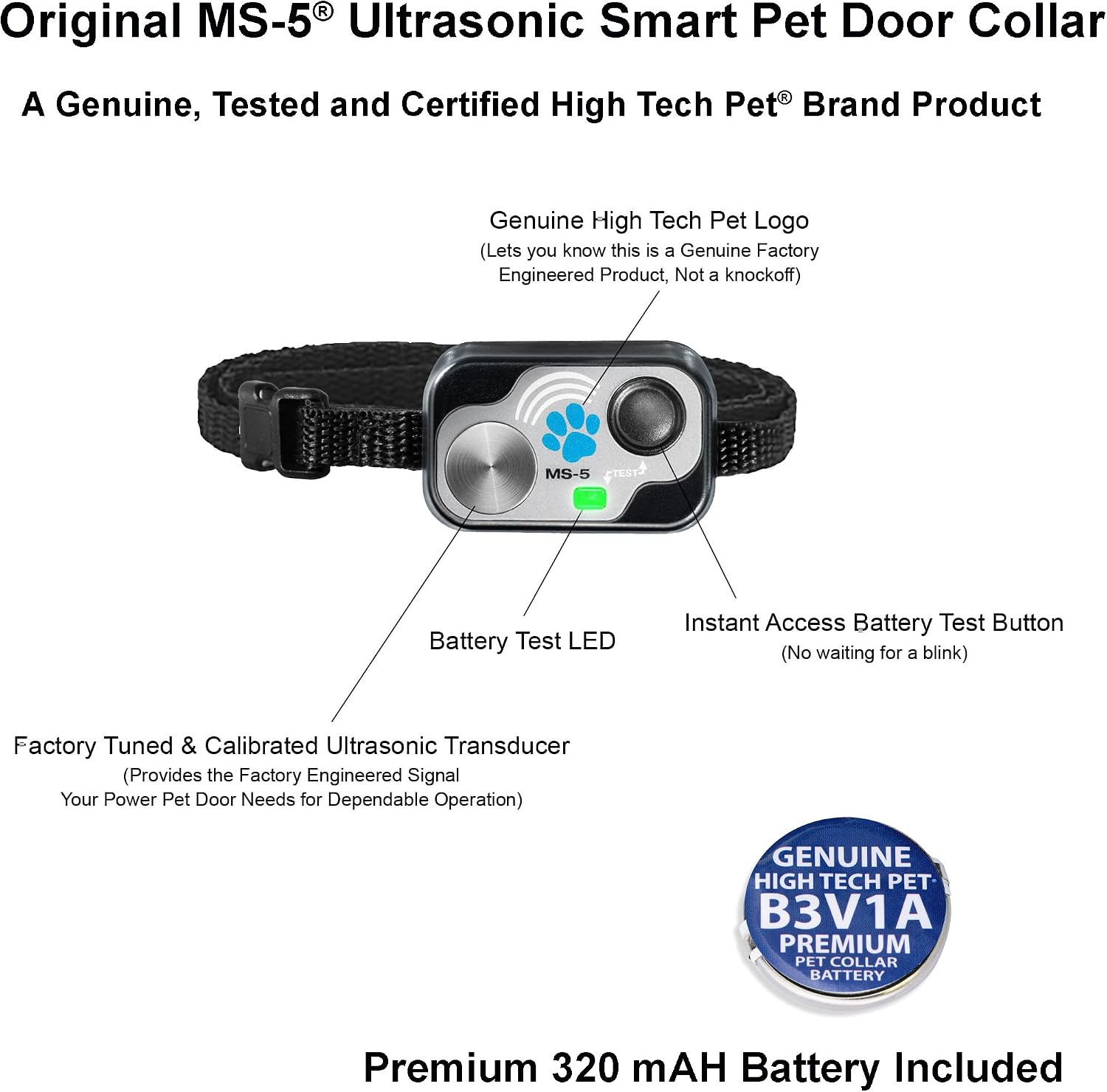 Waterproof smart pet door collar with automatic activation mechanism โ view 3
