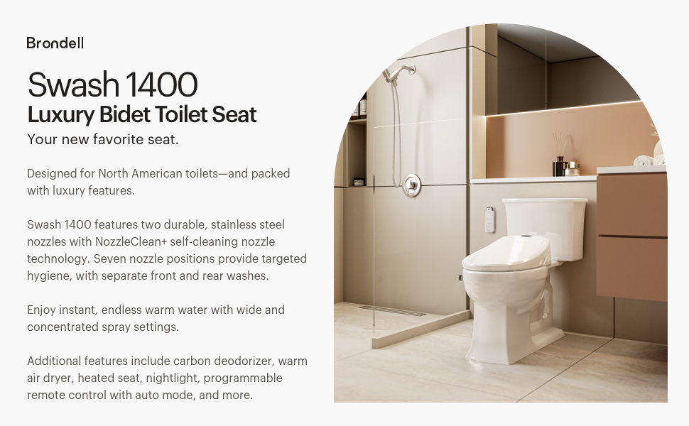 Smart bidet toilet seat with stainless-steel nozzle, elongated design, and integrated nightlight โ view 5a