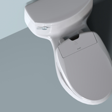 Smart bidet toilet seat with stainless-steel nozzle, elongated design, and integrated nightlight โ view 6