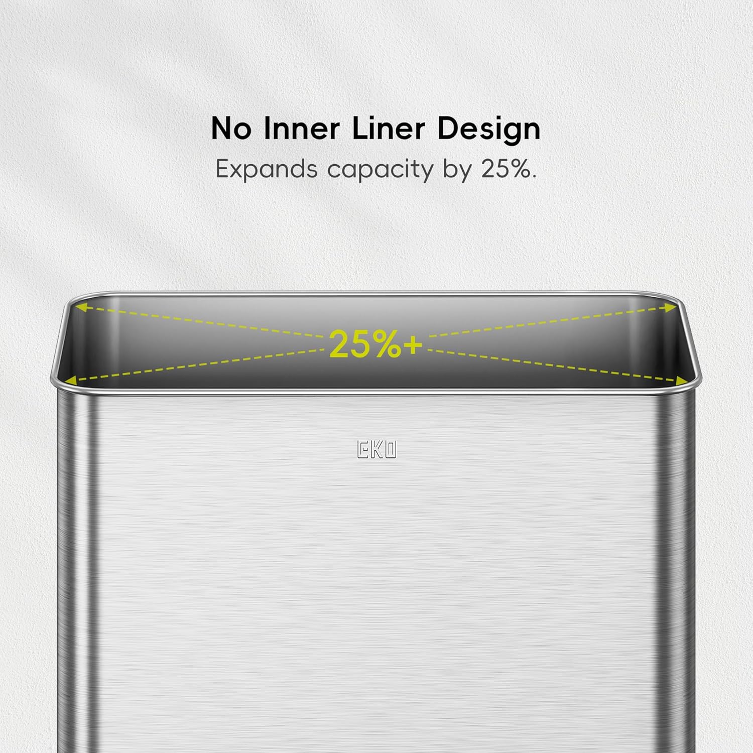 80-liter stainless steel motion sensor trash can with touchless automatic lid โ view 3