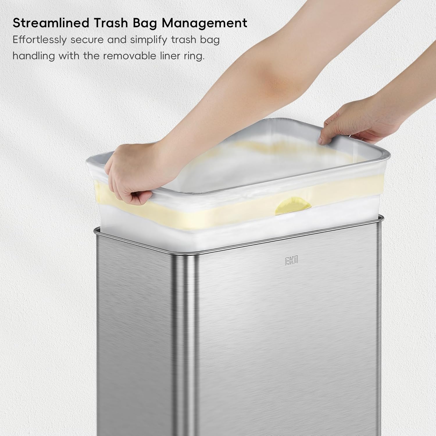 80-liter stainless steel motion sensor trash can with touchless automatic lid โ view 5
