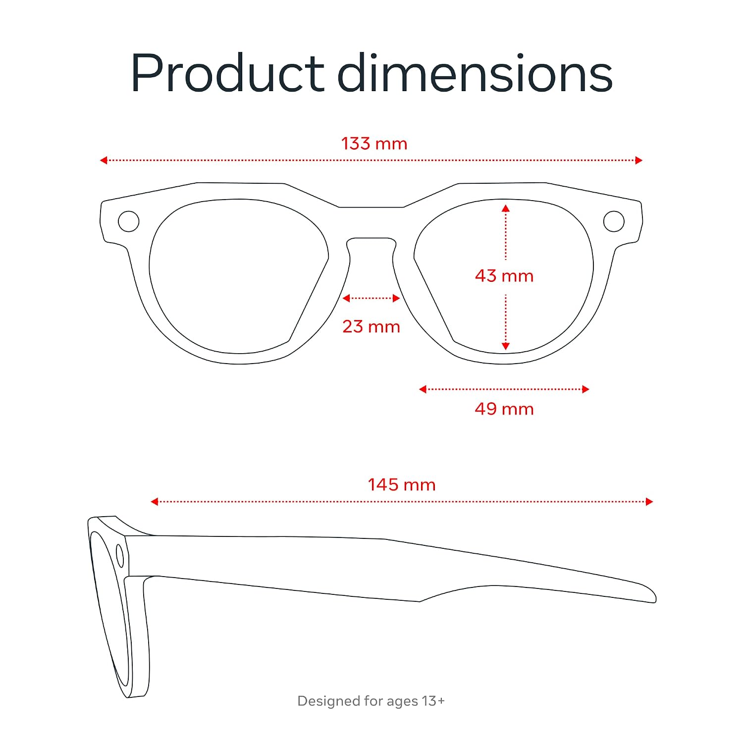 AI smart glasses with clear frame and Transitions grey lenses, front and side view — view 4