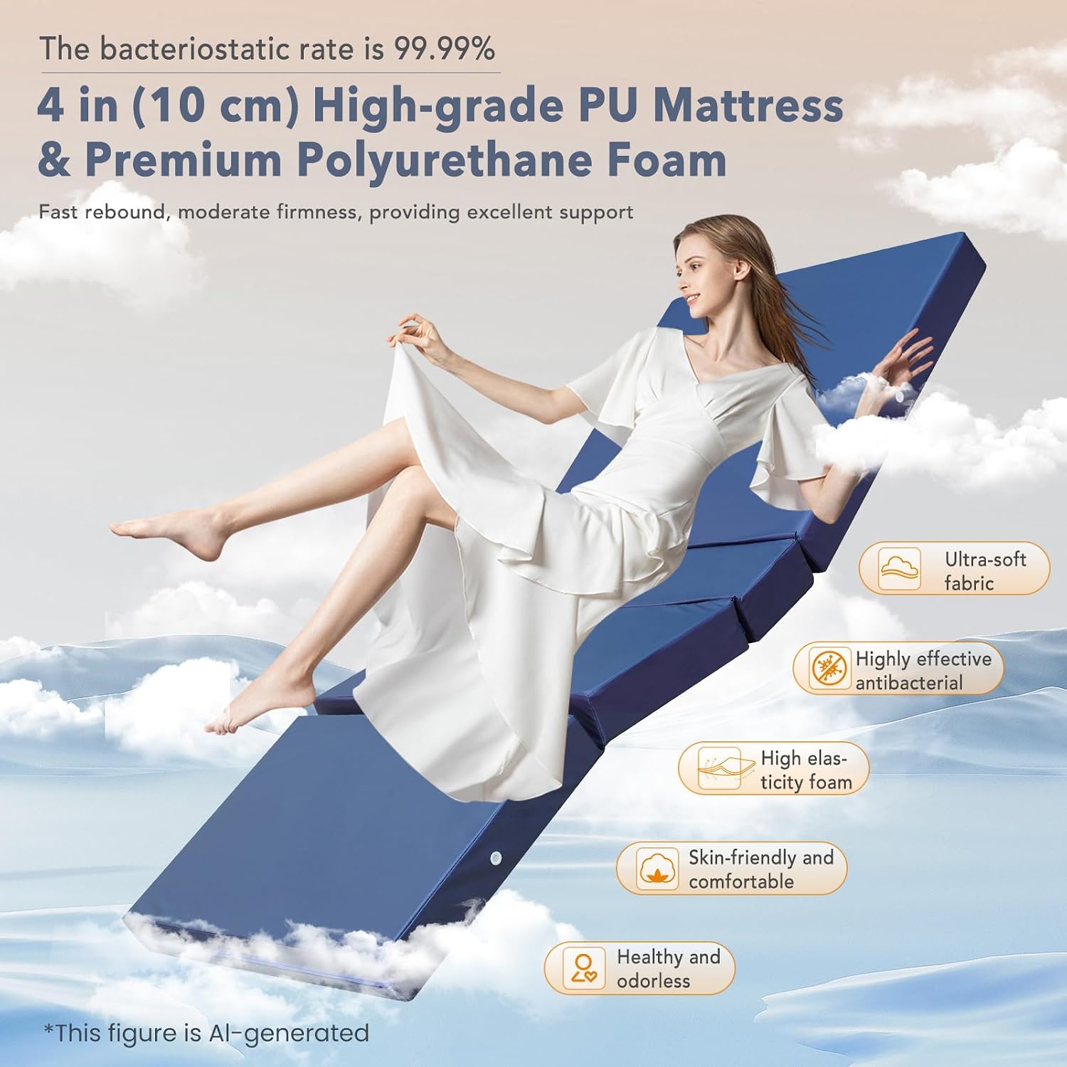 Full-size electric hospital bed with adjustable sections, remote control, and quiet wheels โ view 3