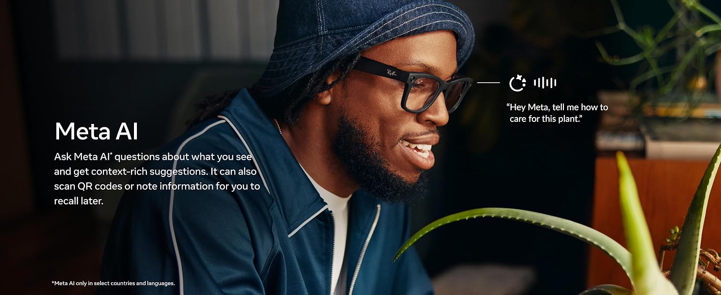 Smart glasses with matte black Wayfarer frame, Transitions graphite green lenses, and built-in camera โ view 6