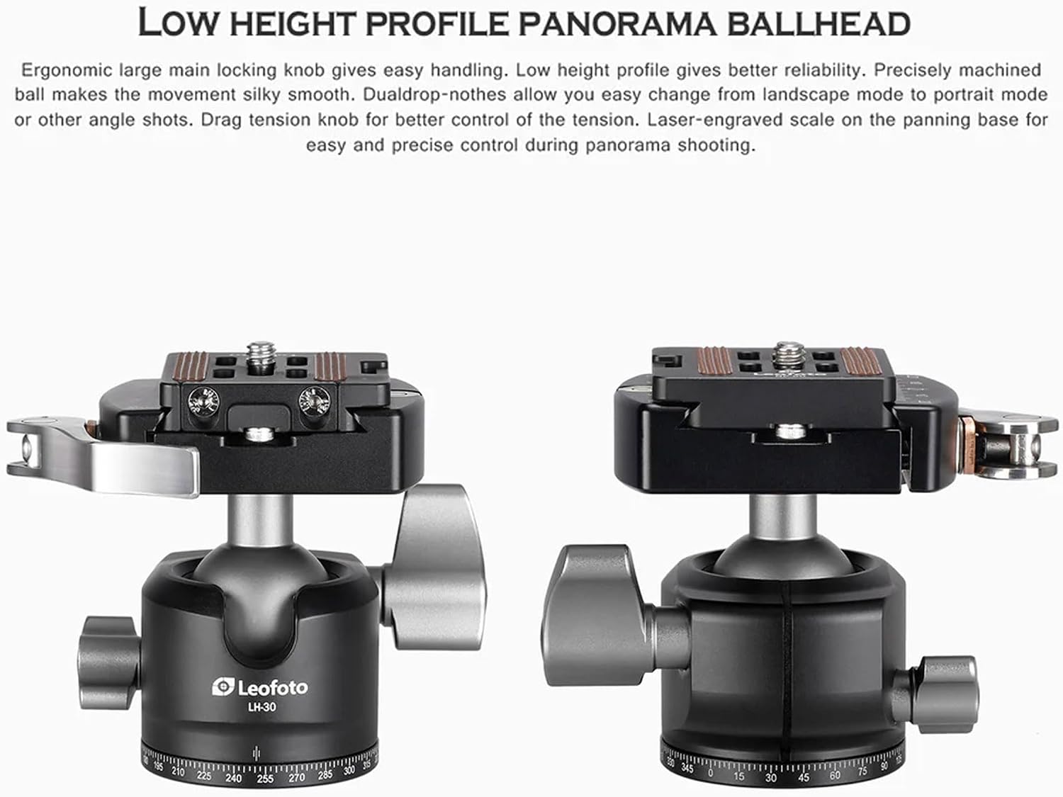 Carbon fiber mini tabletop tripod with 360° rotating ball head and convertible screw connector — view 2