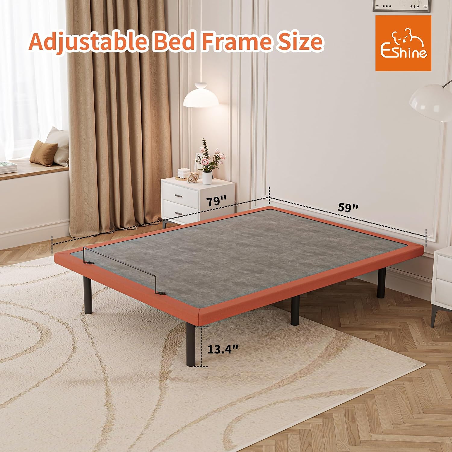 Adjustable bed frame with gel memory foam mattress, Bluetooth app control, and zero gravity positioning — view 2