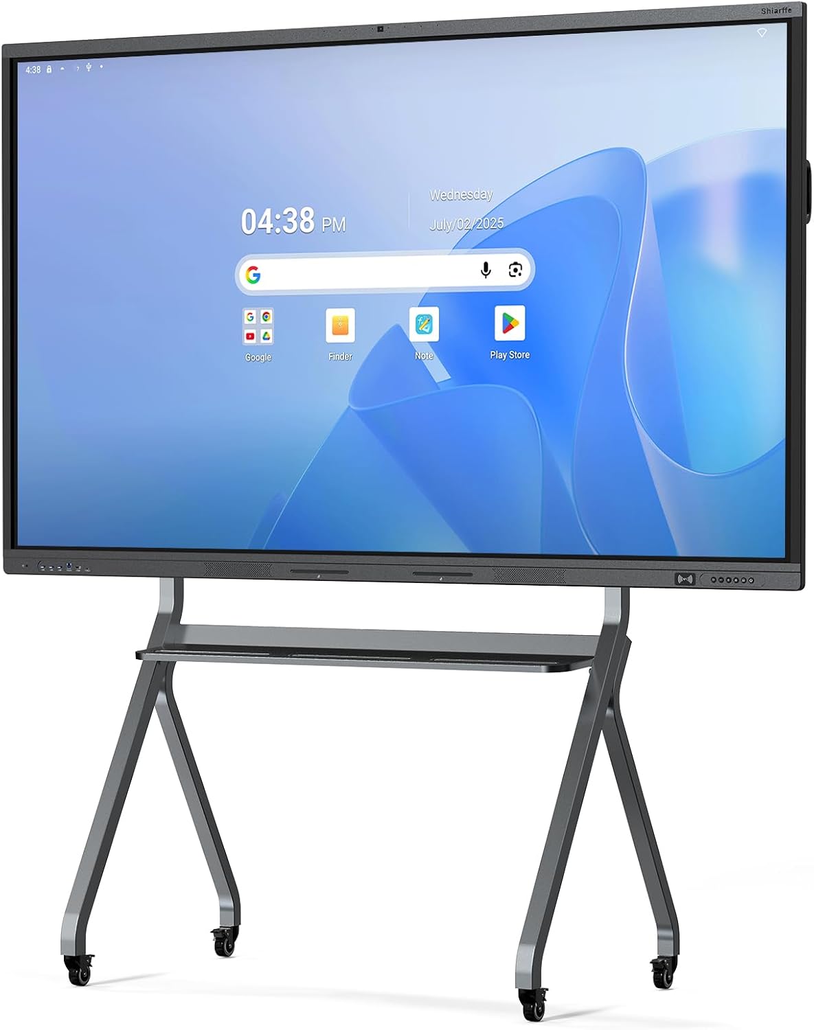 75-inch 4K interactive touchscreen monitor with premium finish and built-in camera — view 3a