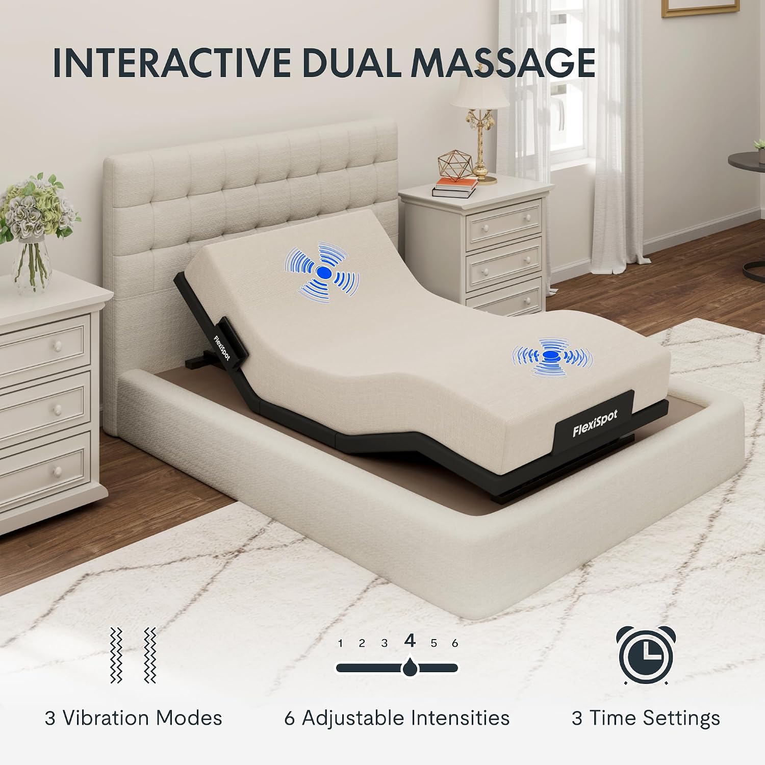Adjustable bed frame with cooling gel memory foam mattress, wireless remote control, and under-bed lighting system — view 3