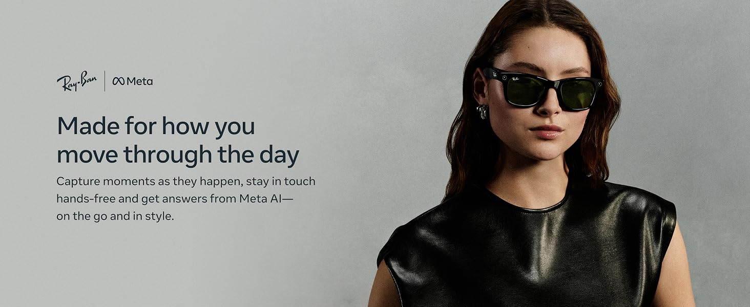 Premium matte black AI smart glasses with polarized gradient graphite lenses, featuring 12MP camera and built-in audio recording โ view 6