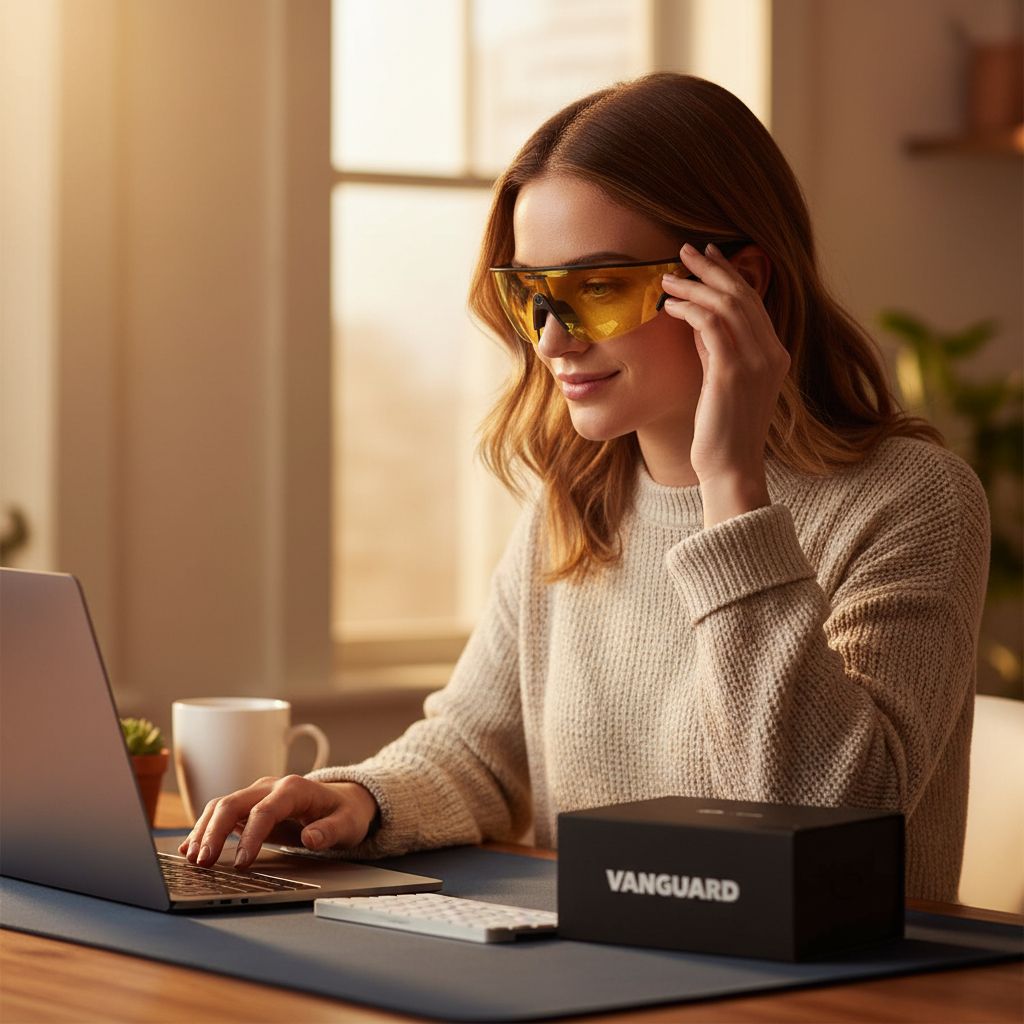 Smart AI glasses with black frame and dark tinted lenses, featuring integrated camera and audio recording capabilities — view 2