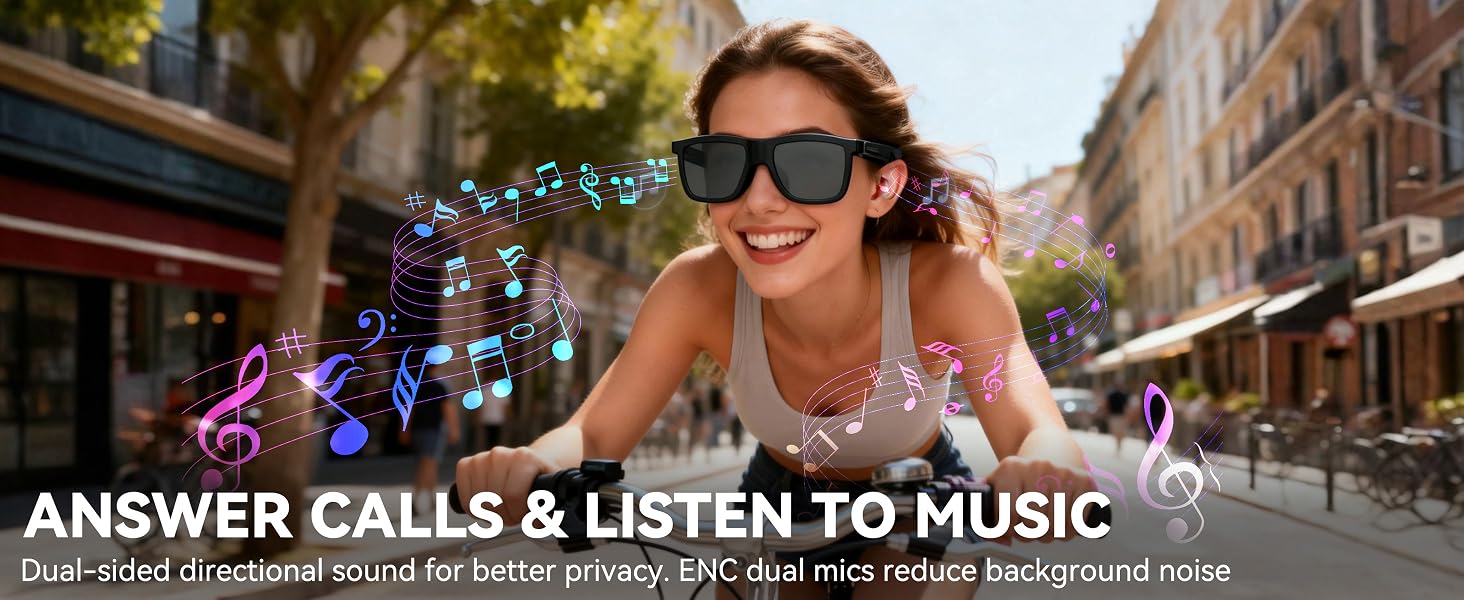 Smart audio glasses with electrochromic tint lenses and open-ear Bluetooth speaker design โ view 7a