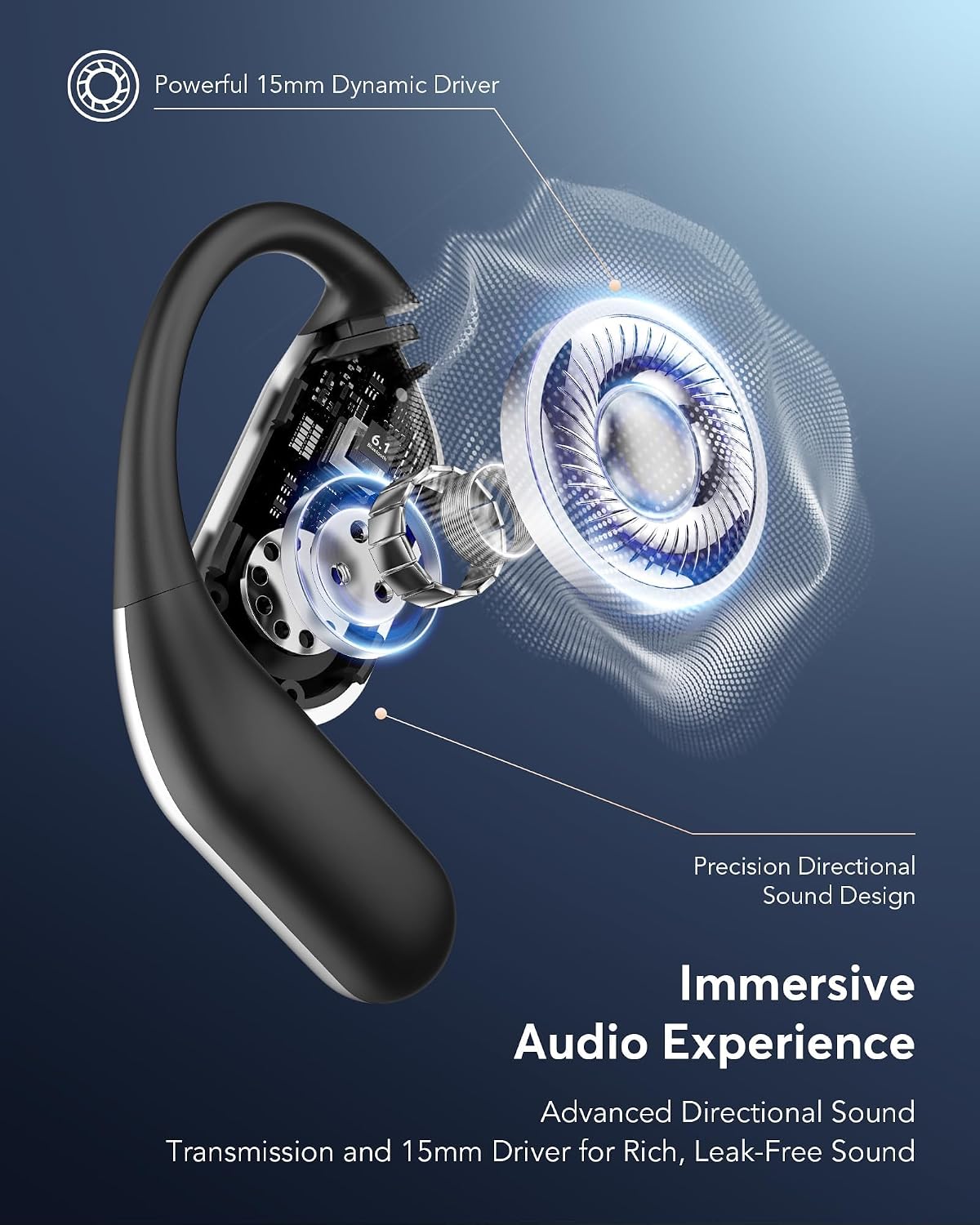 Minimalist in-ear translation earbuds with Bluetooth connectivity, shown in charging case — view 5
