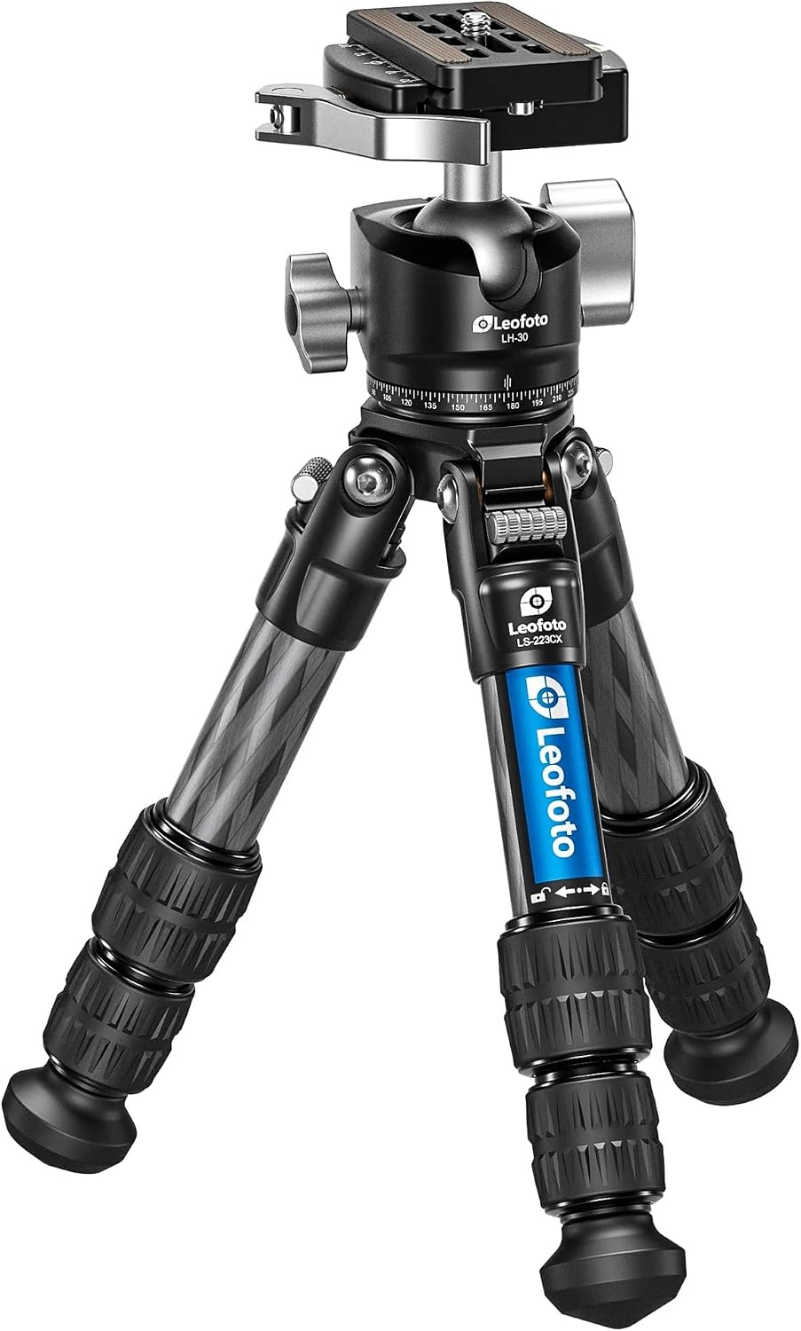 Carbon Fiber Mini Tabletop Tripod with 360° Rotating Ball Head for Camera, Compact Tripod with Convertible 1/4 & 3/8 Screw, 1/4 QR Plate for Sport Camera/Phone Holder/Projector, Max Load 22LB