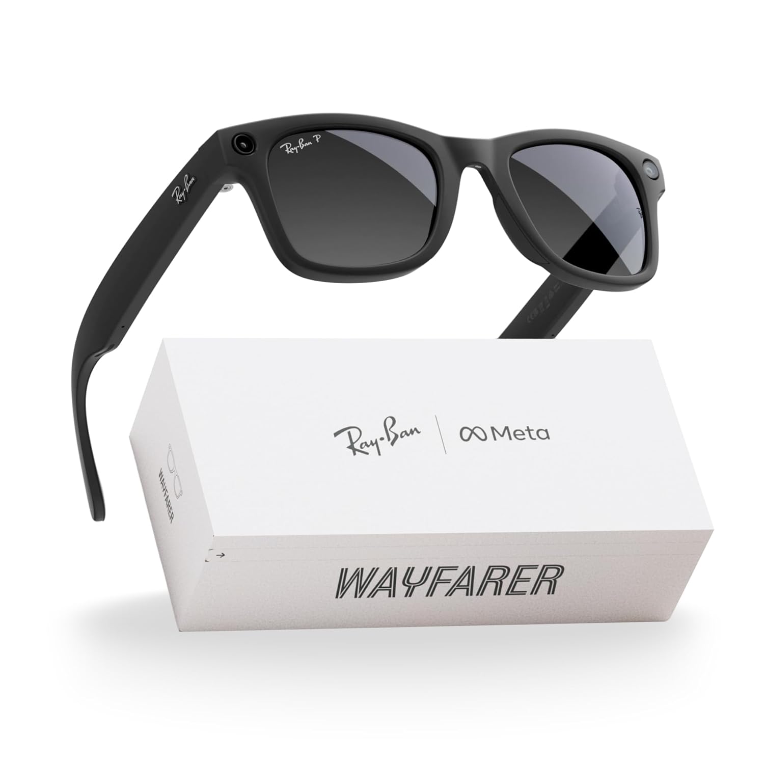 Meta Ray-Ban (Gen 2), Wayfarer, Matte Black | Smart AI Glasses for Men, Women — 2x Battery Life — 3K Ultra HD — 12 MP Camera, Audio, Video Recording — Polarized Gradient Graphite Lenses — Sunglasses