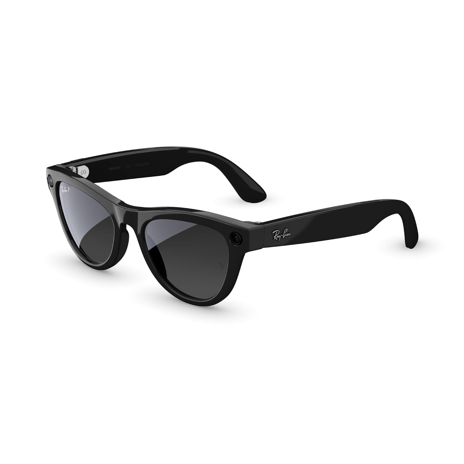 Meta Ray-Ban (Gen 2), Skyler, Shiny Black | Smart AI Glasses for Men, Women — 2x Battery Life — 3K Ultra HD Resolution — 12 MP Ultra-Wide Camera, Audio, Video — Polarized Gradient Graphite Lenses