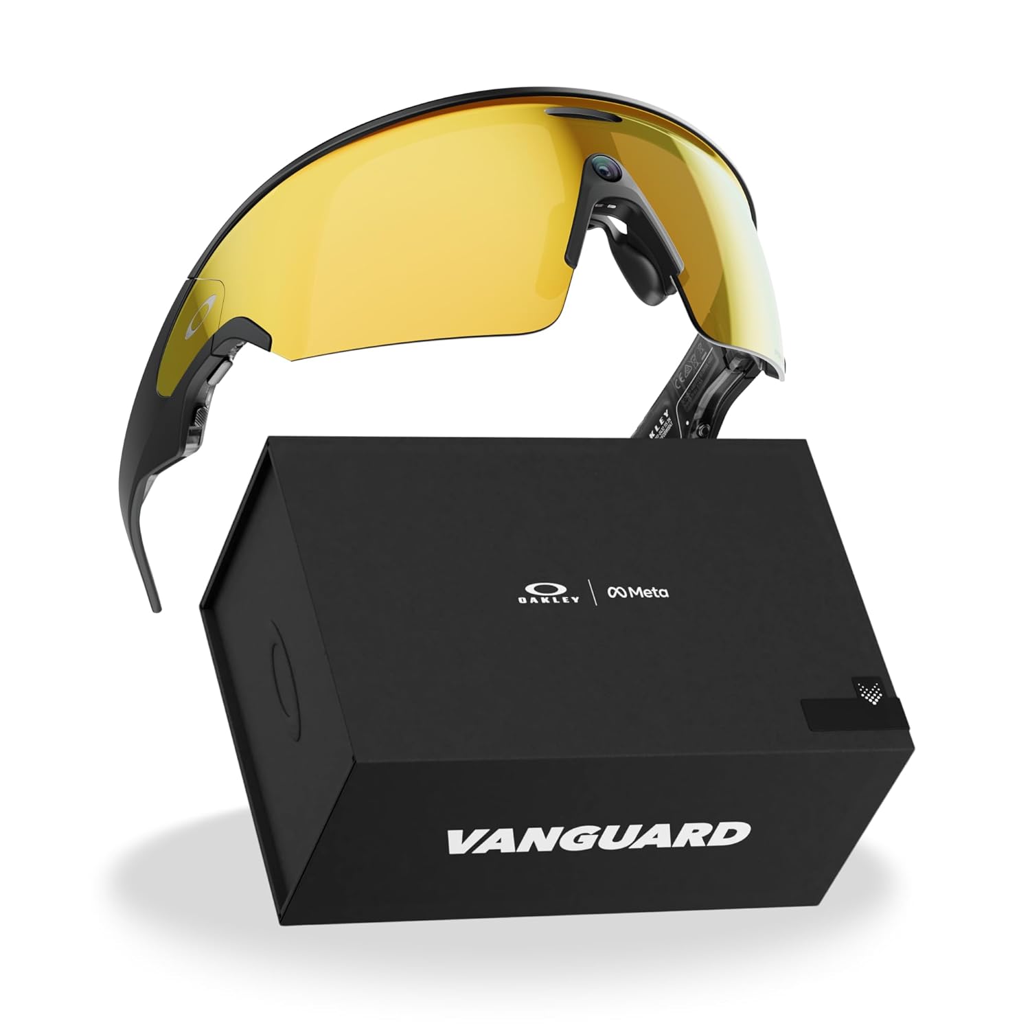 Meta Oakley Vanguard, Black | Smart AI Glasses for Men, Women — Camera, Audio, Video Recording — Prizm™ 24K Black Lenses — Sunglasses