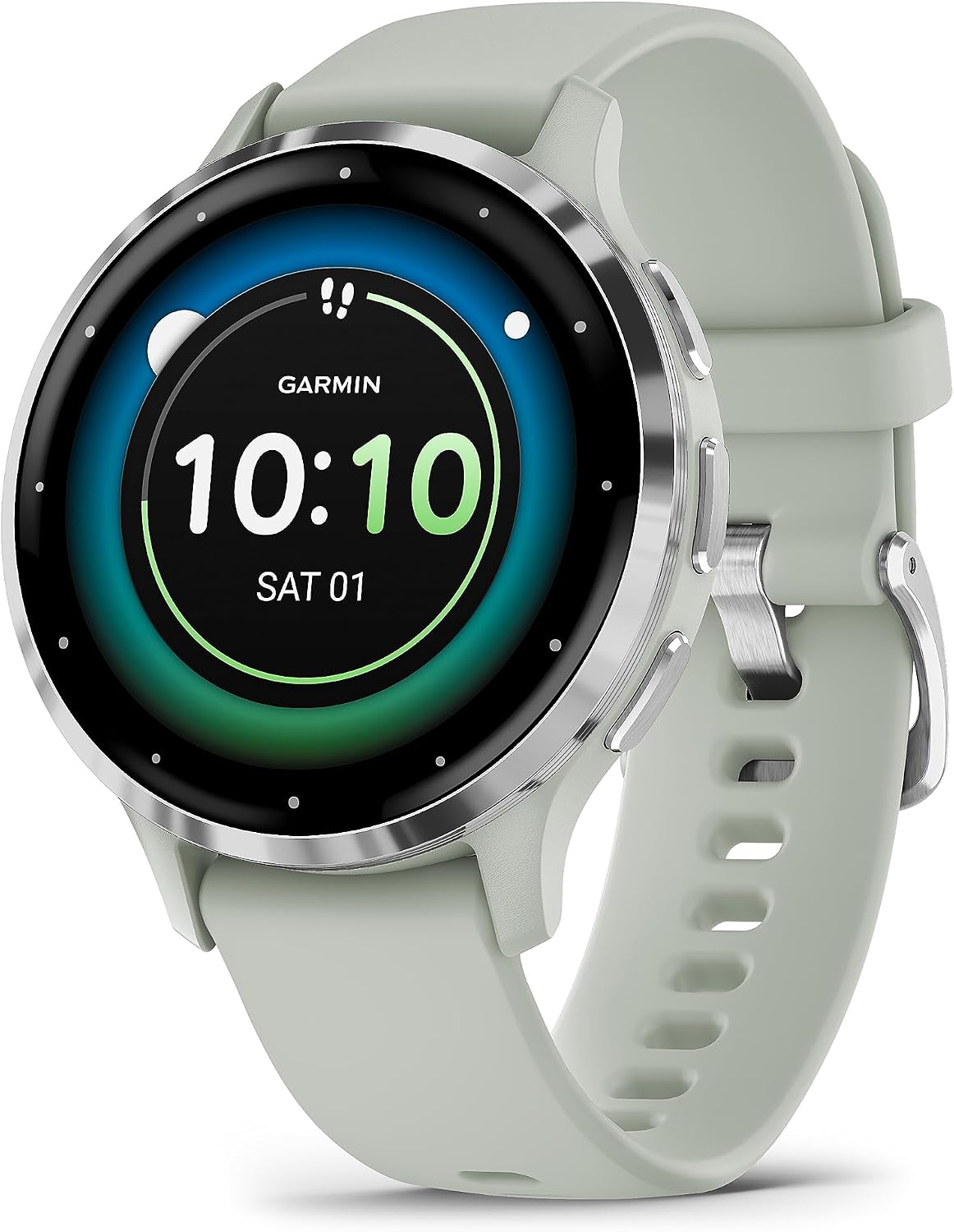 Premium AMOLED GPS smart watch in linen finish with health tracking and sports modes — view 3a