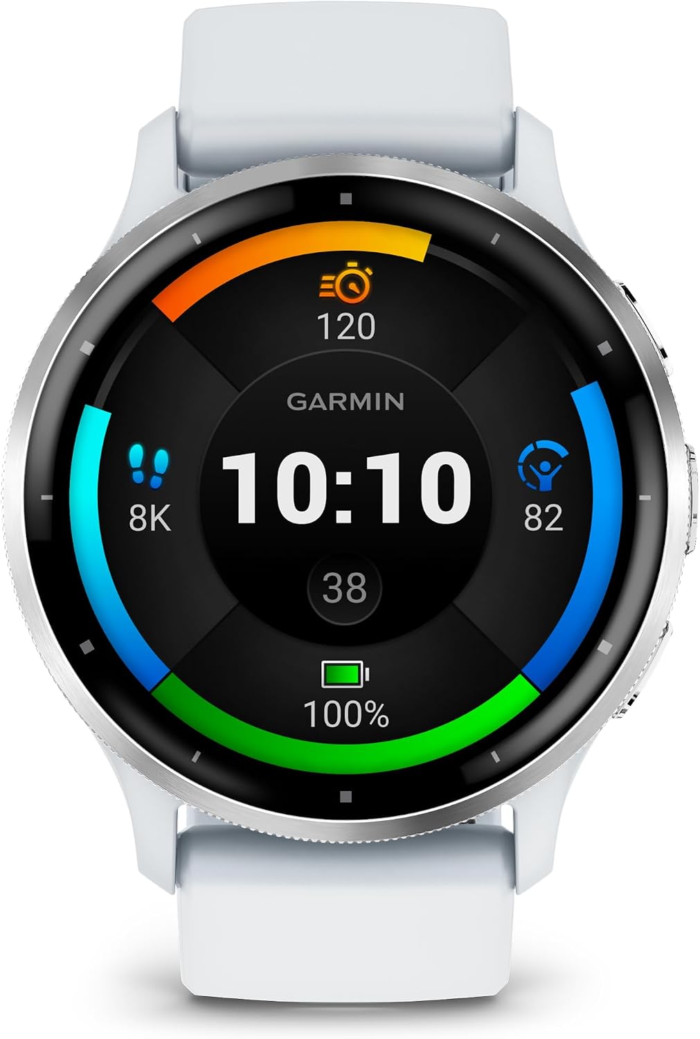 Premium AMOLED GPS smart watch in linen finish with health tracking and sports modes — view 5b