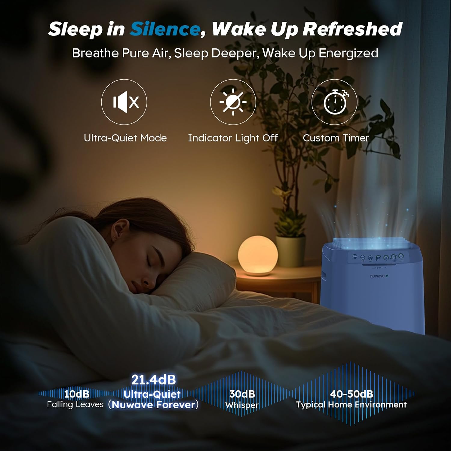 Tabletop smart air purifier with adjustable flow panel, utilitarian design โ view 5