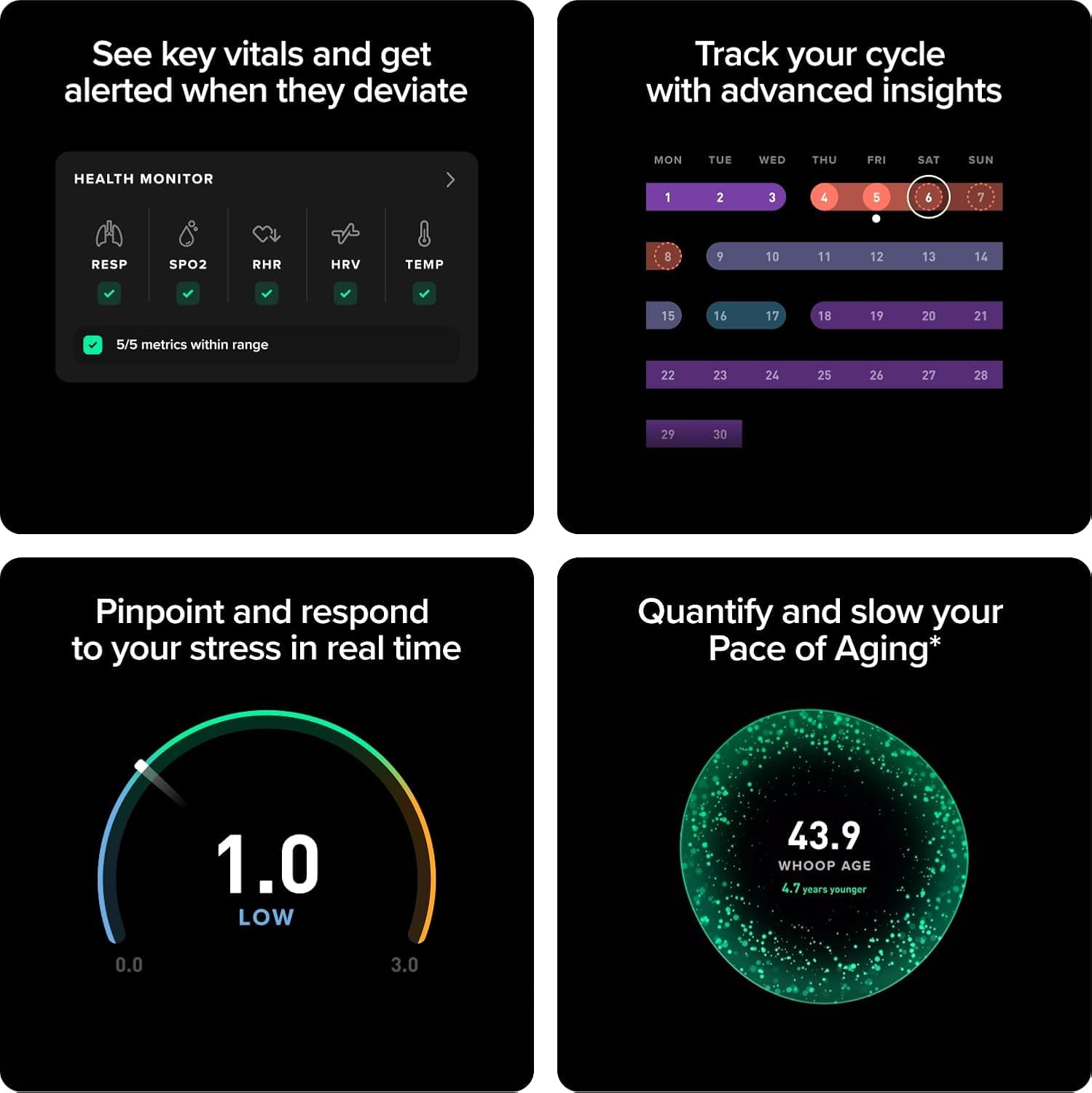 Minimalist wireless activity tracker wearable with display screen โ side