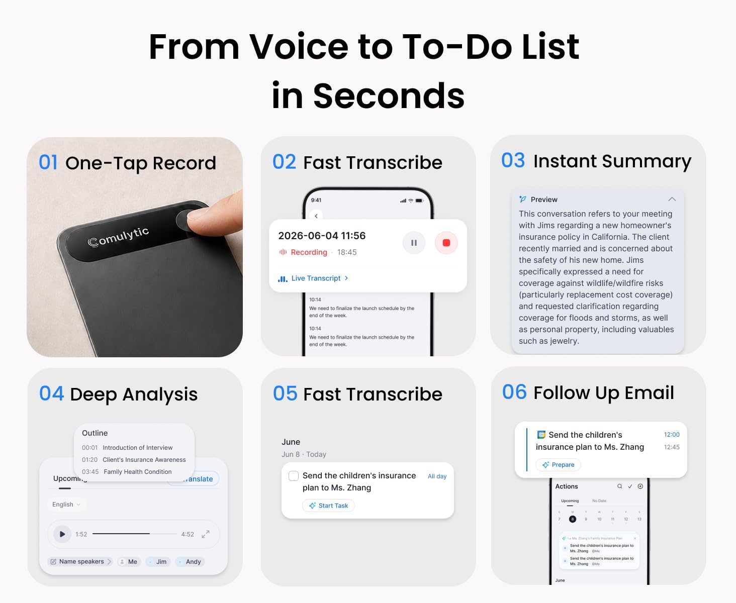 Minimalist pocket-size USB-C AI voice recorder with sleek design โ view 3