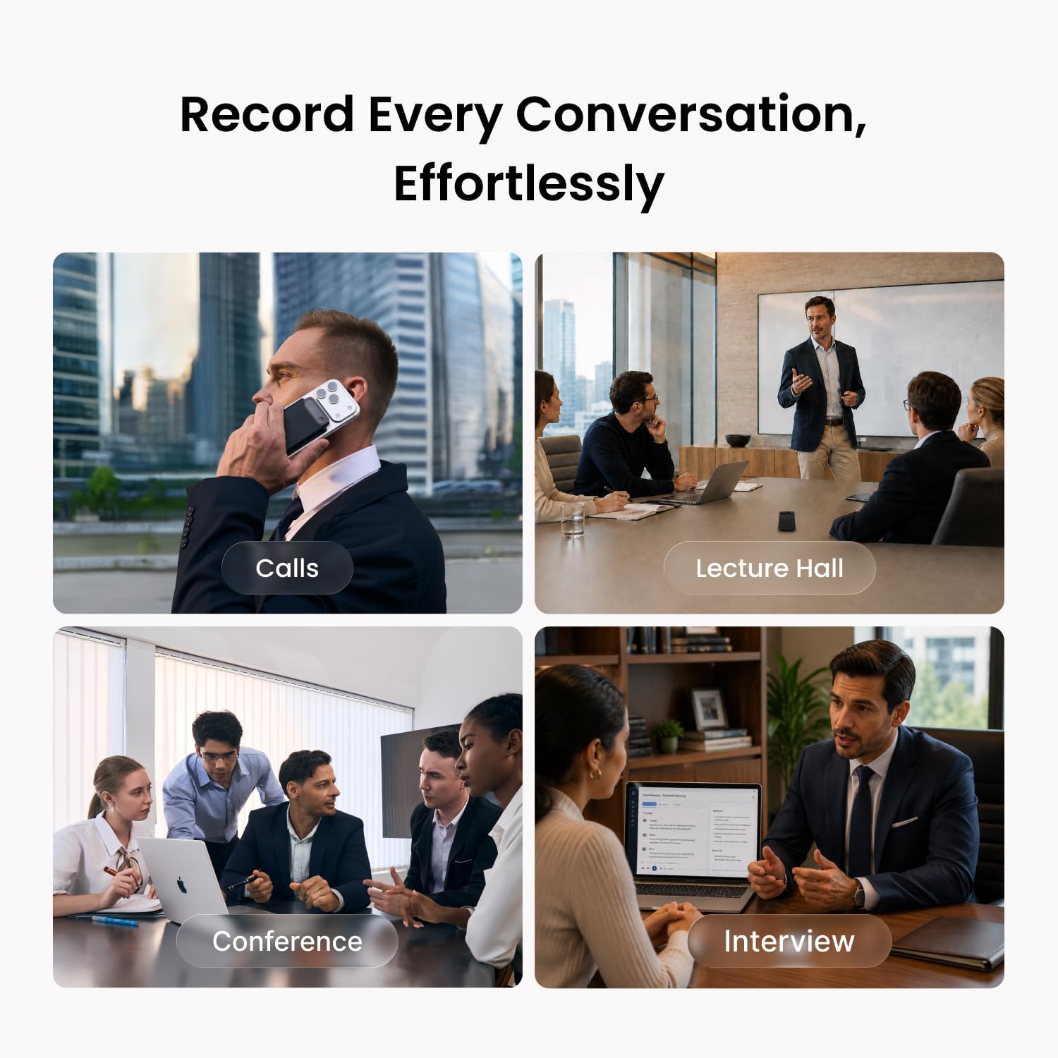 Minimalist pocket-size USB-C AI voice recorder with sleek design — view 2