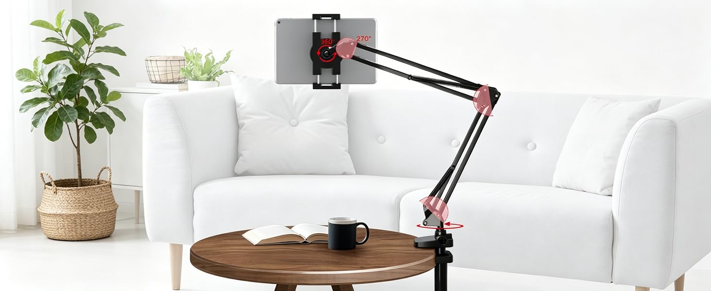 Heavy-duty carbon steel [product type] with 360° rotating base and expanding clamps, shown in [finish/position] — view 4